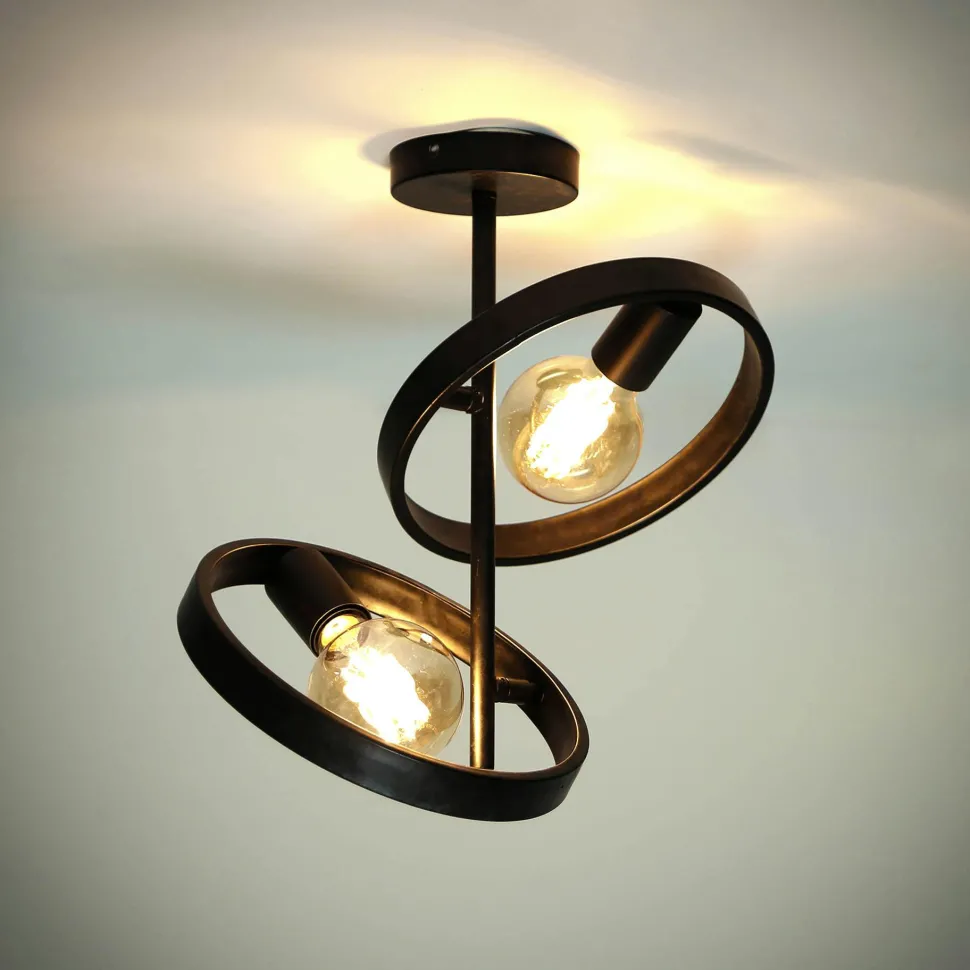Ampoule globe 9,5 cm ambré LED filament lumière chaude (E27)
