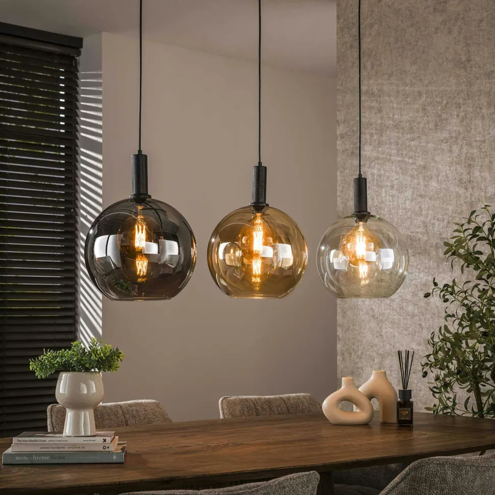 Ampoule globe 9,5 cm ambré LED filament lumière chaude (E27)
