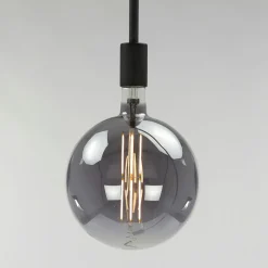 Ampoule globe 12,5 cm gris fumé LED filament (E27)