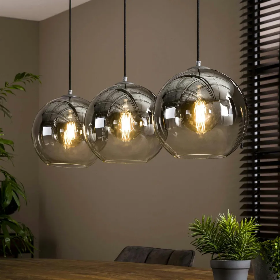 Ampoule globe 12,5 cm gris fumé LED filament (E27)