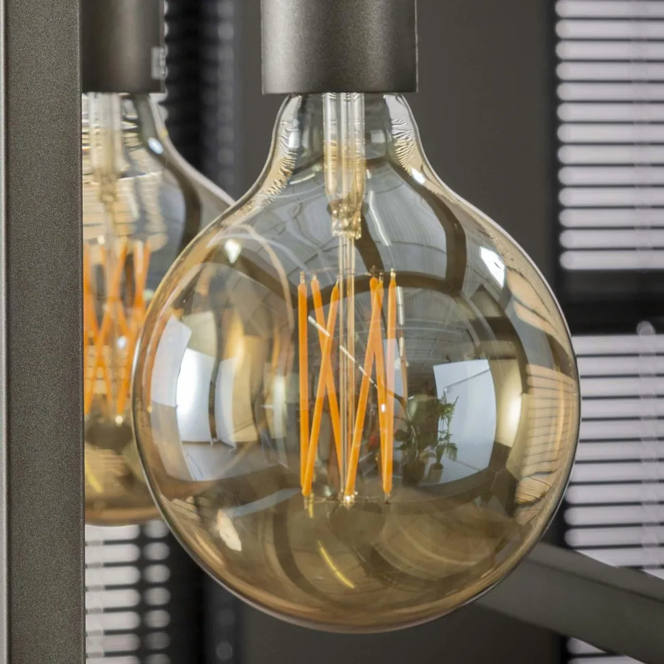 Ampoule globe 12,5 cm gris fumé LED filament (E27)