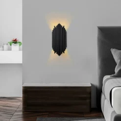 Applique design argent, structure graphique H. 50 cm SFAX