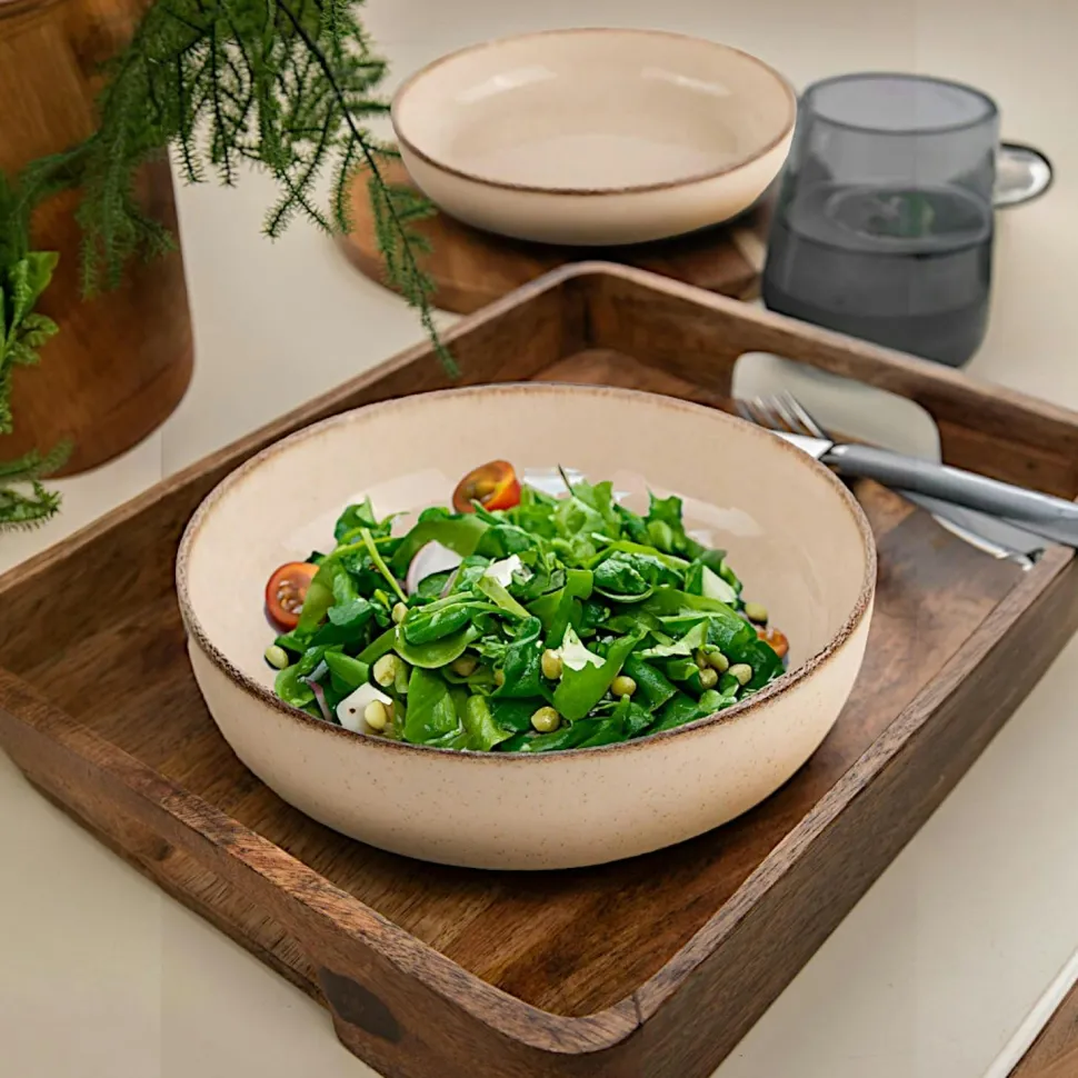 Assiette creuse poke bowl vert antique (lot de 2) ELDA