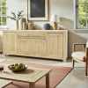 Bahut enfilade moderne exotique hévéa 4 portes 200cm OLGA