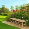 Banc de jardin assise tressée et teck 151 cm SUMMER