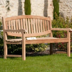 Banc de jardin en Teck brut massif 150cm SUMMER