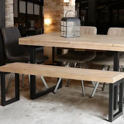 Banc de table en bois recyclé 140 cm AUCKLAND