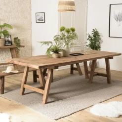 Banc en bois recyclé 140 cm style campagne DENVER