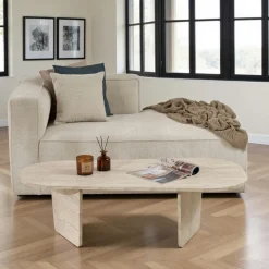 Banc TV avec rangement effet bois clair - 2 portes, 180 cm JENA