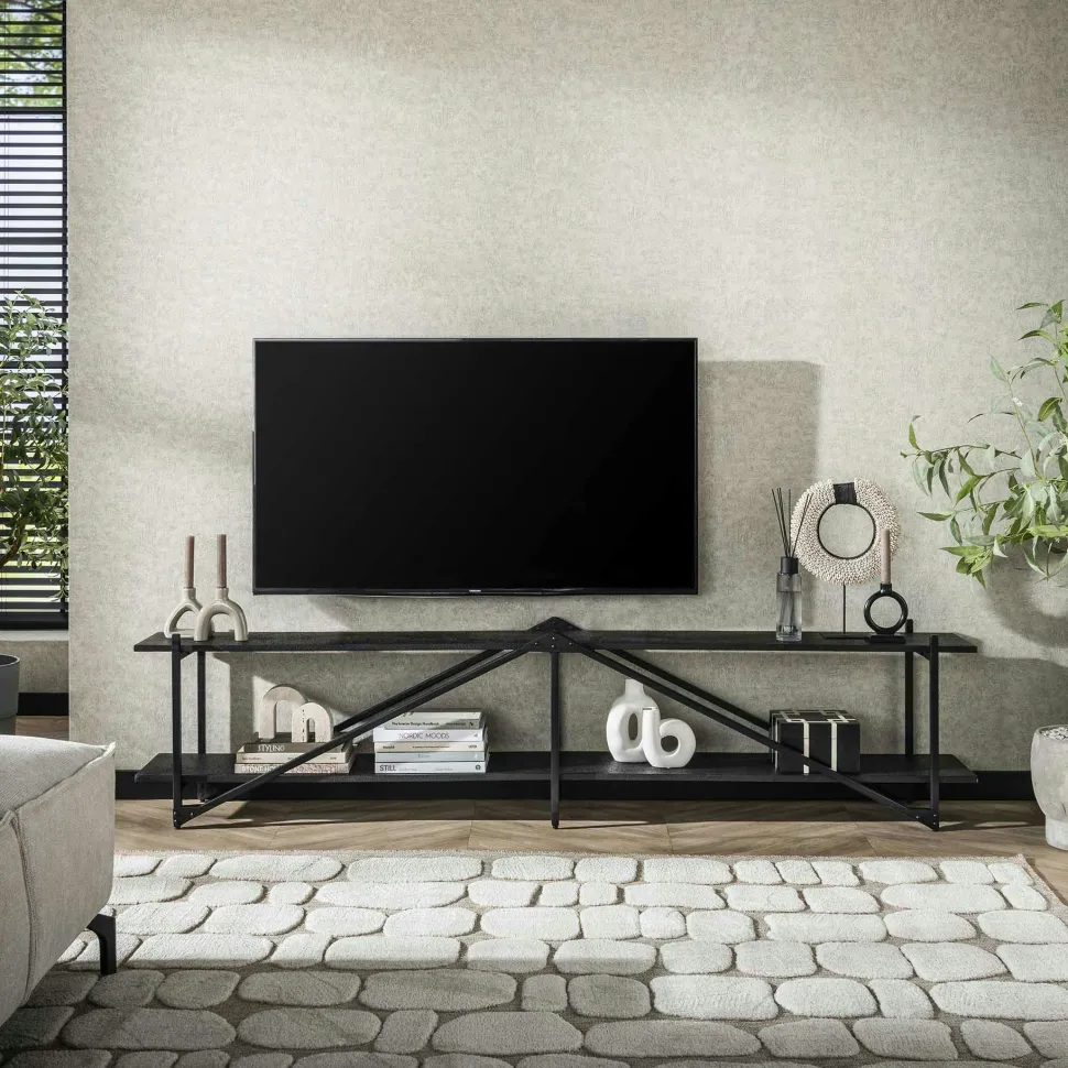 Banc tv moderne 2 niveaux 140 cm RALF