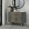 Buffet 2 portes en bois avec accordéon HOUSTON