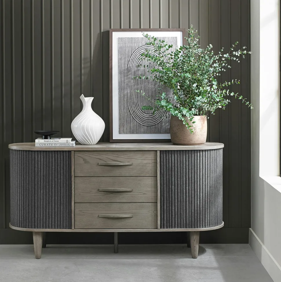 Buffet 2 portes en bois avec accordéon HOUSTON