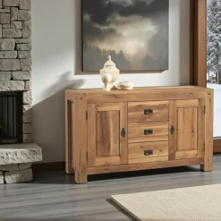 Buffet bahut chêne 4 portes 193cm FJORD