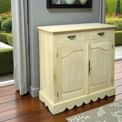 Buffet bas Hévéa 2 portes, 2 tiroirs 94x46x98cm TRADITION