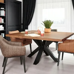 Buffet bois massif 4 portes - frise décorative ROSETO