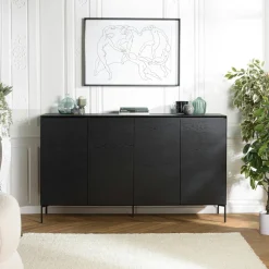 Buffet contemporain 2 portes bois couleur naturelle MAYENCE