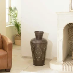 Buffet haut 2 portes côtés arrondis bois naturel TRANI