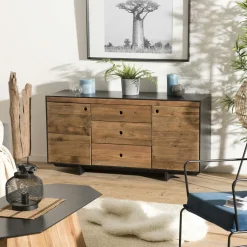 Buffet moderne bois recyclé pin CRACOVIE