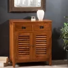 Buffet salon exotique bois de teck petit modèle BISHO