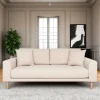 Canapé 2 places 1/2 beige sable 180 cm AMSTERDAM