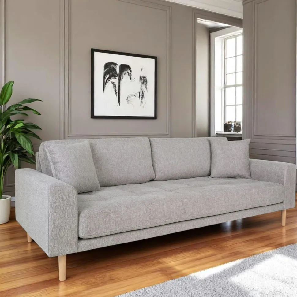 Canapé 2 places 1/2 beige sable 180 cm AMSTERDAM