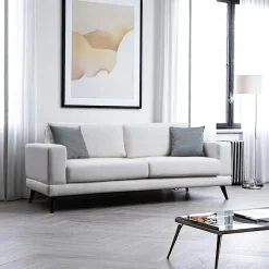 Canapé 3 places beige crème - style contemporain VENCE