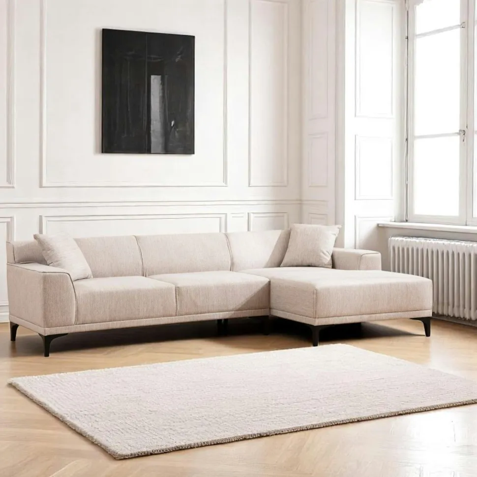 Canapé 2 places brun taupe - accoudoirs larges ORSAY