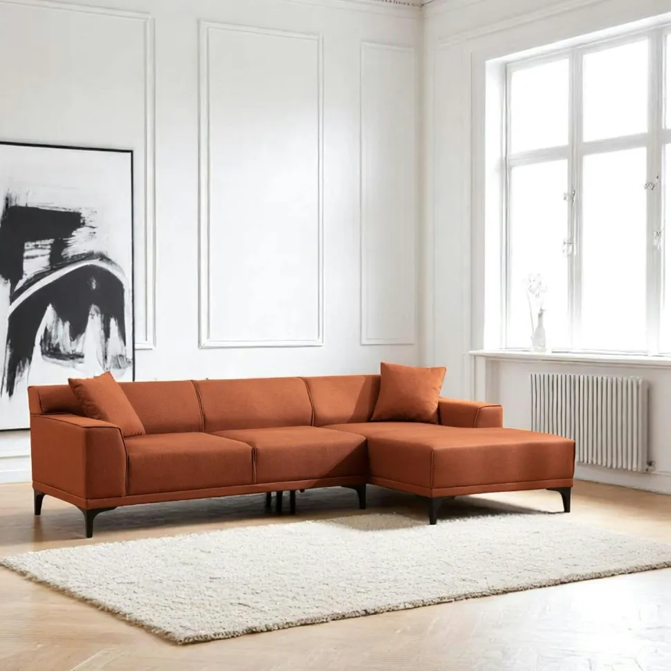 Canapé 2 places brun taupe - accoudoirs larges ORSAY