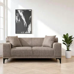 Canapé 2 places gris clair - accoudoirs larges ORSAY