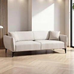 Canapé 3 places sable - couture déco VILNIUS