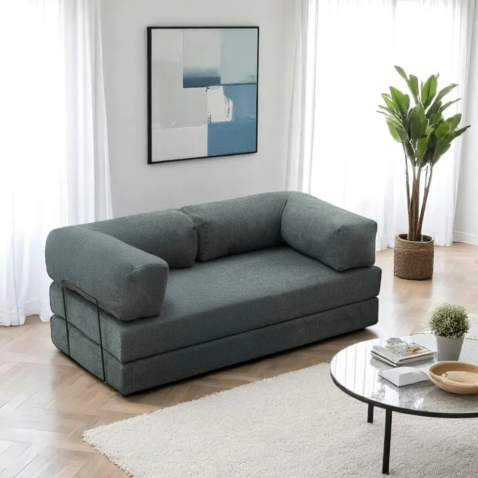 Canapé-lit anthracite confort, 190 cm ALTEA