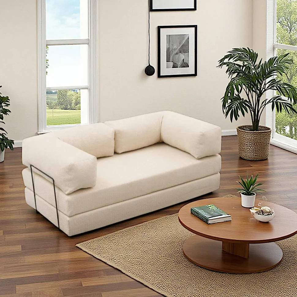 Canapé-lit anthracite confort, 190 cm ALTEA