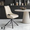 Chaise contemporaine pivotante beige (lot de 2) LIGURIE