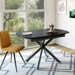Chaise contemporaine pivotante anthracite (lot de 2) LIGURIE