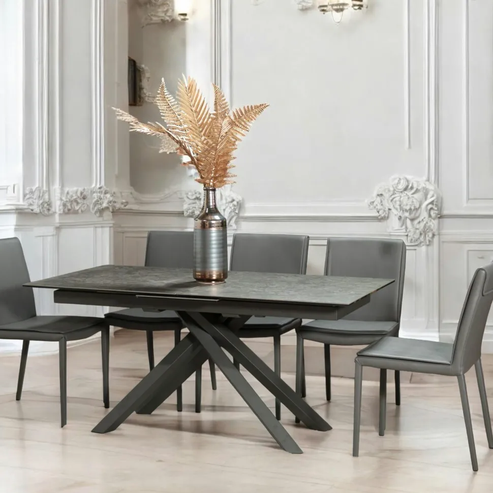 Chaise contemporaine pivotante anthracite (lot de 2) LIGURIE