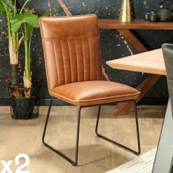 Chaise de bar en velours gris (lot de 2) ARLINGTON