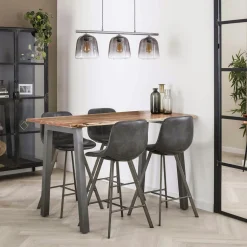 Chaise de bar en velours brique style moderne (lot de 2) MELBOURNE