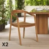 Chaise de jardin design en teck (lot de 2) MENDOZA