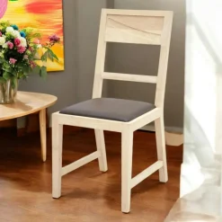 Chaise de repas Hévéa assise mousse 42x50x90cm NIAGARA