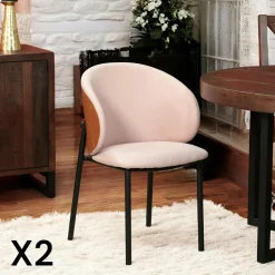 Chaise design beige (lot de 2) HAWAI
