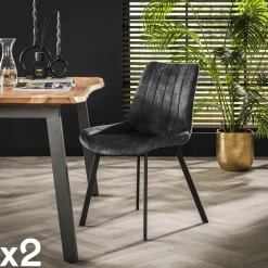 Chaise en bouclette beige (lot de 2) MELBOURNE