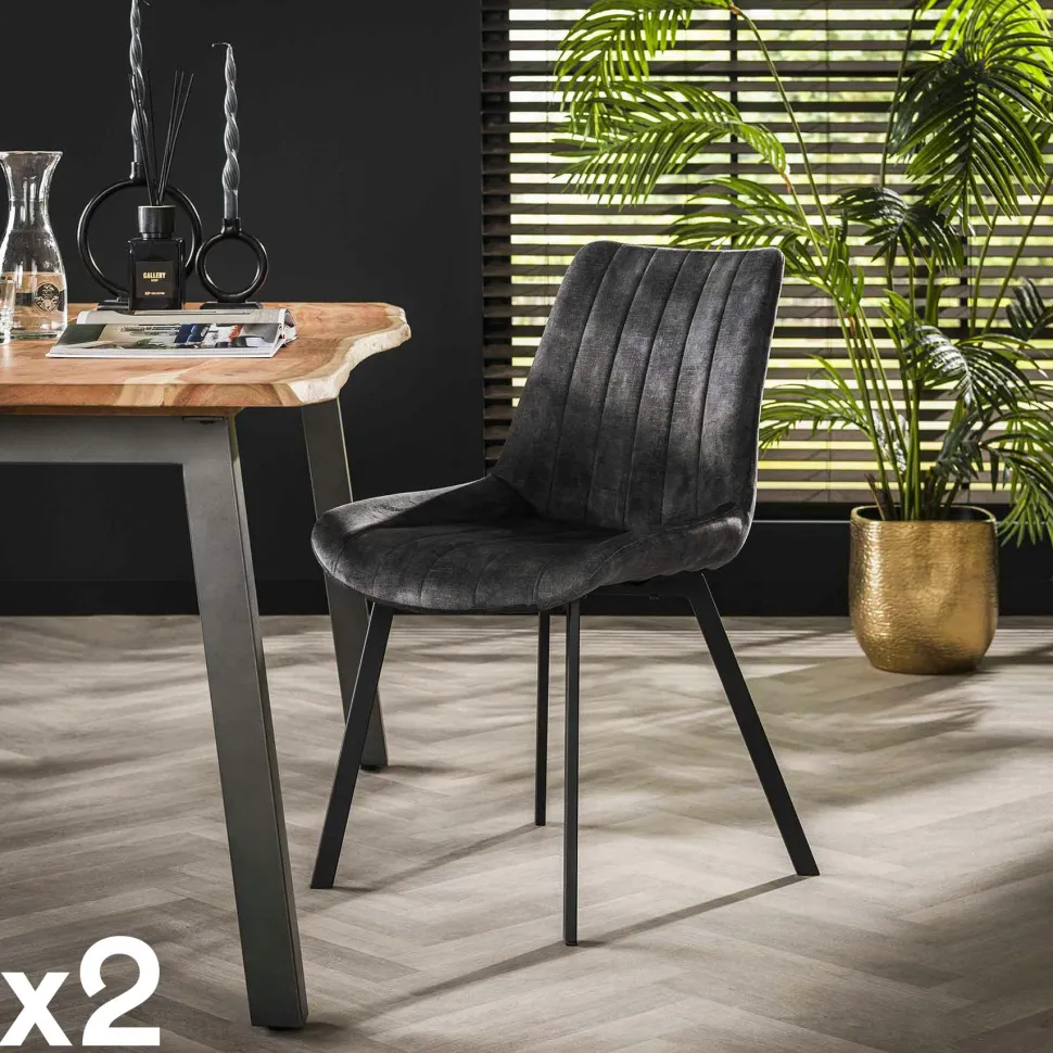 Chaise en bouclette beige (lot de 2) MELBOURNE