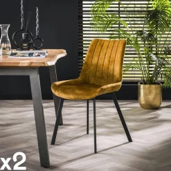 Chaise en bouclette beige (lot de 2) MELBOURNE