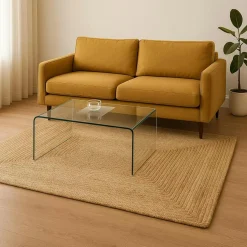 Chaise pivotante marron avec accoudoirs et motif couture (lot de 2) AMSTERDAM