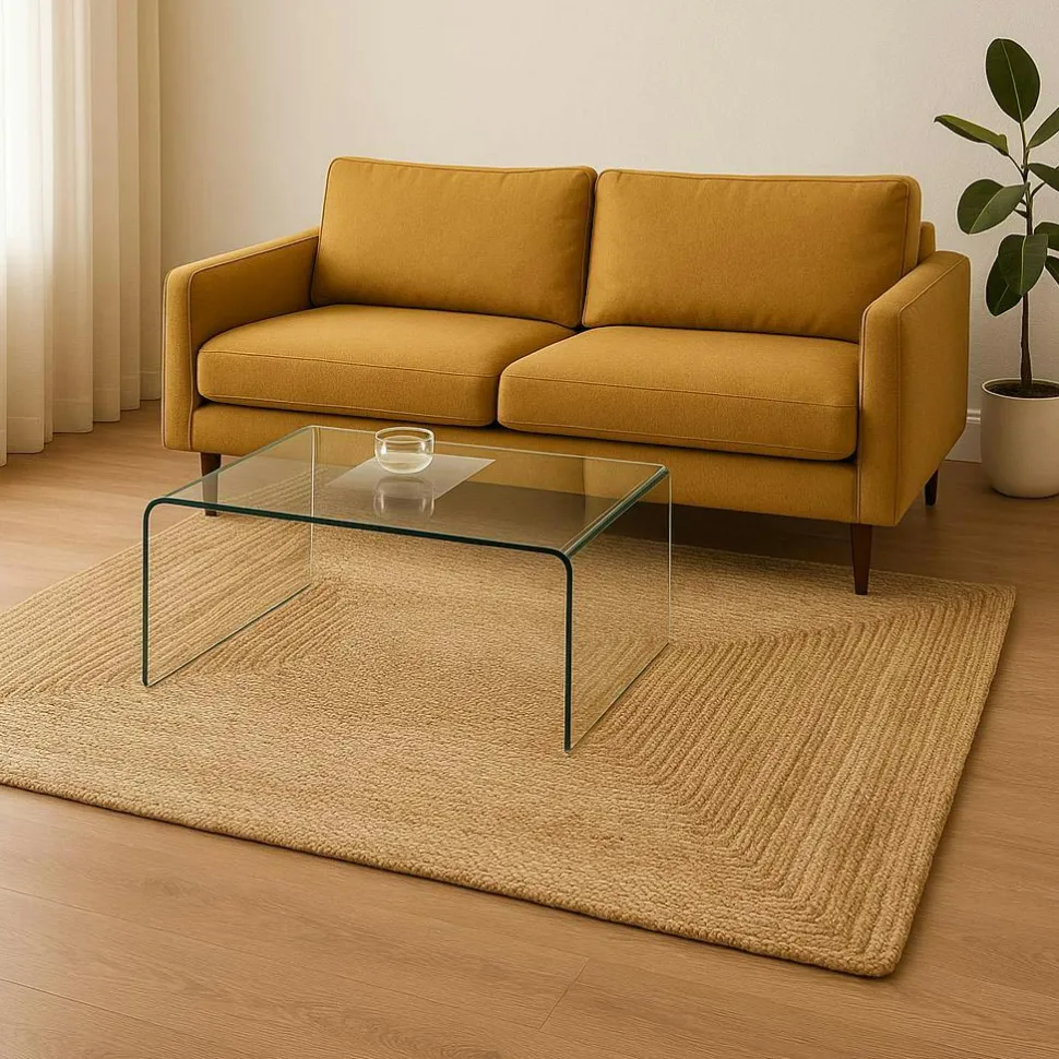 Chaise pivotante marron avec accoudoirs et motif couture (lot de 2) AMSTERDAM