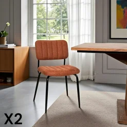 Chaise vintage rouille FAIRLIE (lot de 2)