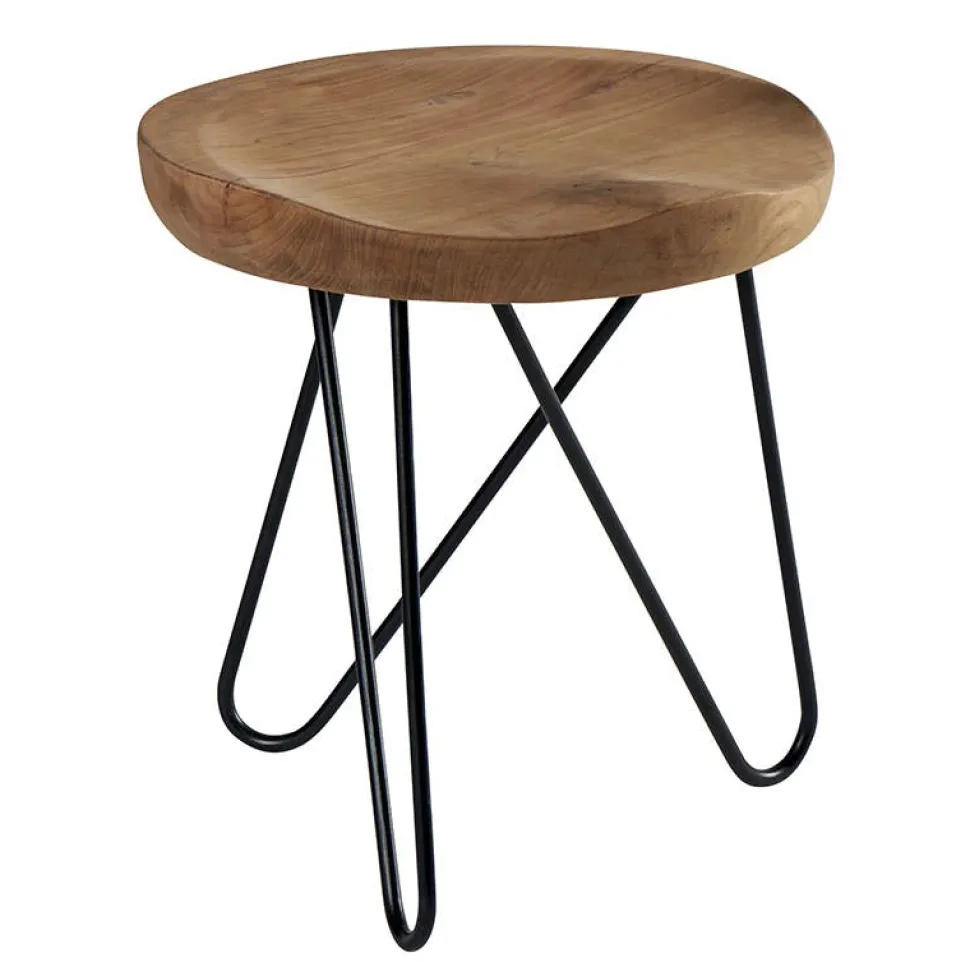 Console bois pieds épingle style rétro