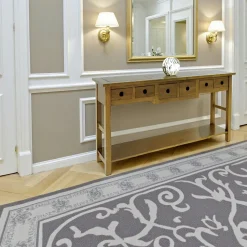 Console Hévéa double plateaux, 6 tiroirs 145x35x78cm TRADITION