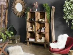 Console marbre et bois MASSA