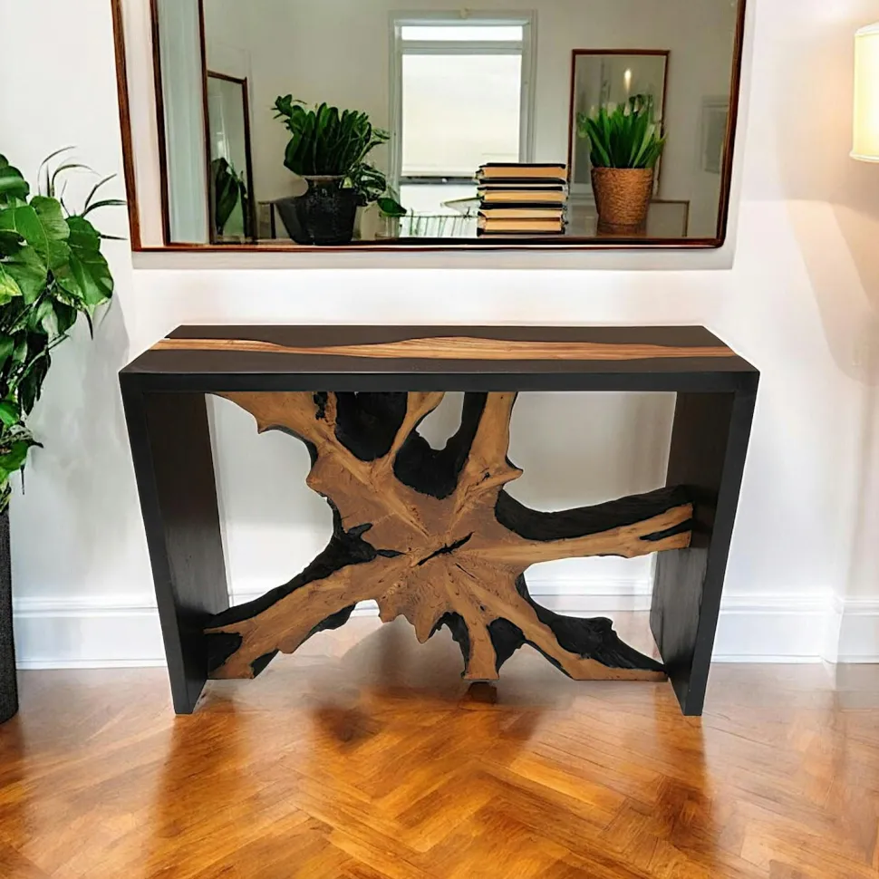 Console racine noire et naturelle ARIZONA